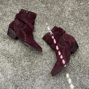 Free People Womens Billy Zipper Leather Cowboy Western Boots